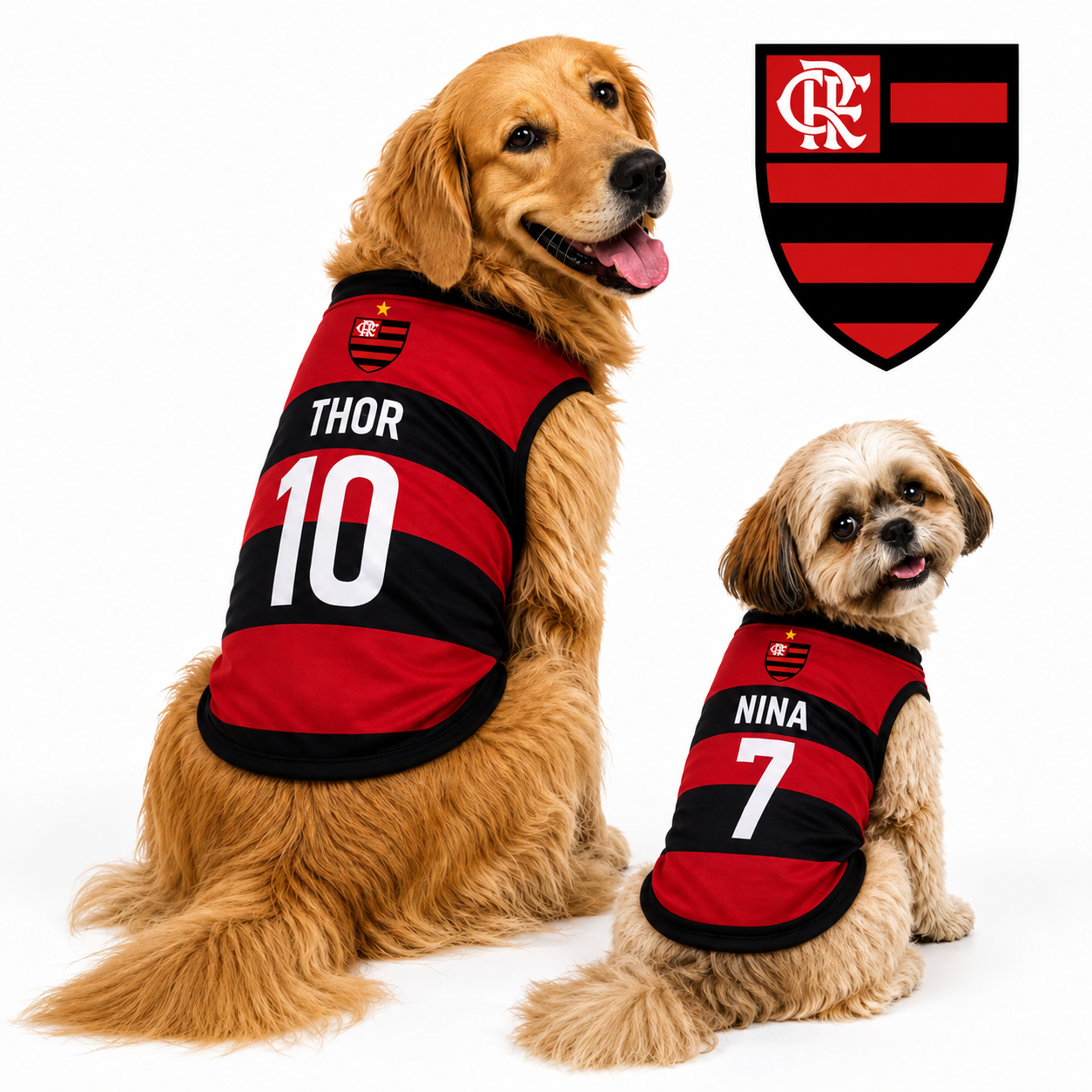 Cãomisa Flamengo Personalizada - Frete Grátis